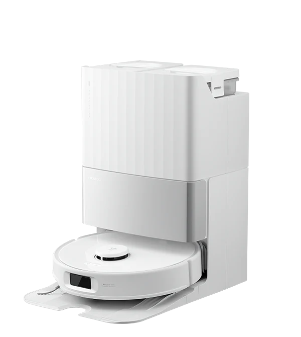 نمای جلو جارو رباتیک Roborock Qrevo EdgeC به همراه داک خودتمیزشونده