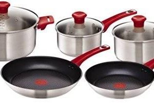 سرویس پخت و پز تابه و قابلمه 8 پارچه تفال مدل جیمی اولیور کد H801S5