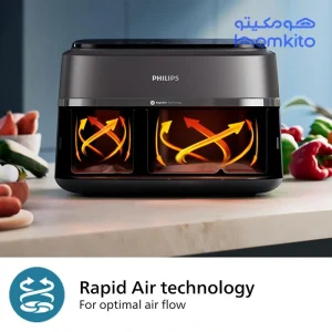 ظرفیت محفظه در سرخ کن دوقلو فیلیپس مدل Philips NA350