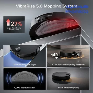 سیستم تی در جارو رباتیک روبوراک مدل Roborock saros 20 sonic